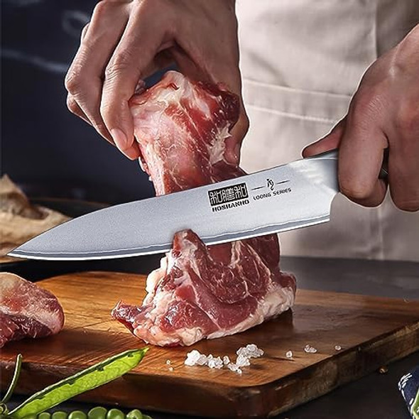 6 Inch Kitchen Knife Ultra Sharp Japanese High Carbon Stainless Steel Chef Knife Multipurpose Kitchen Utility Knife With Ergonomic Pakkawood Handle