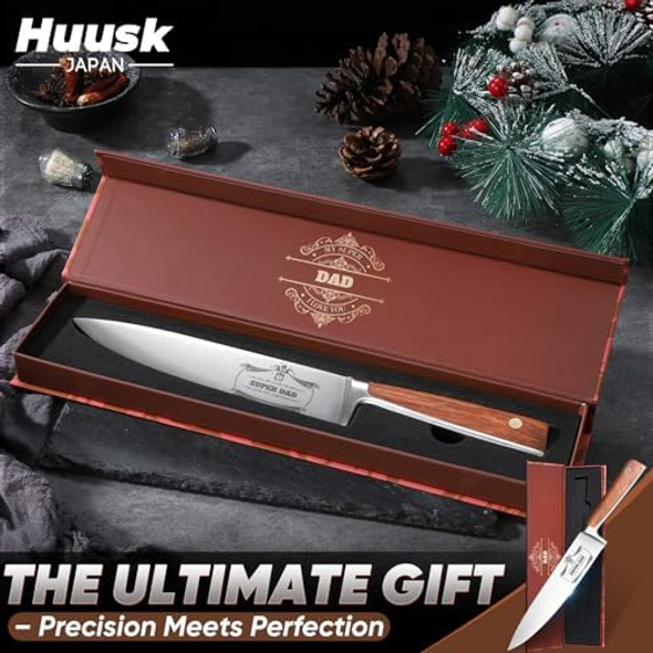 Huusk 8 Inch Bread Knife & 8" Chef Knife With Beautiful Box