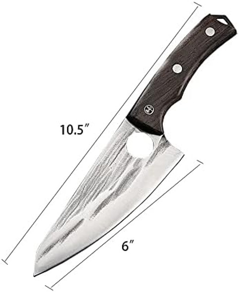 Meat Cleaver Knife 6 Inchhand Forged Boning Knife With Sheath Butcher Knives High Carbon Steel Fillet Knife Chef Knives For Kitchen Campingbbqoutdoor…
