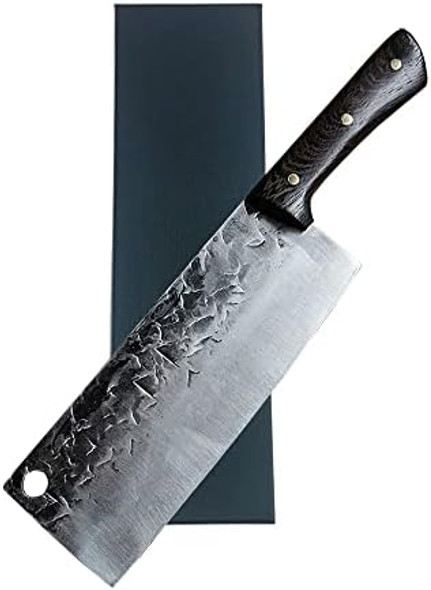 Kitchen Knives 7.5-Inch Cleaver Knife Professional Handmade Forged High Carbon Steel Butcher Knife For Vegetable Meat Cleavers With Wood Handle For Family Restauran Kitchen Knives 7.5-Inch Cleaver Knife Professional Handmade Forged High Carbon Steel Butcher Knife For Vegetable Meat Cleavers With Wood Handle For Family Restauran