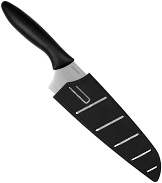 Kershaw 6.5-Inch Santoku Knife - Japanese Style All-Purpose Kitchen Knife With Granton Blade Razor Sharp Stainless Steel Ergonomic Handle Includes Sheath