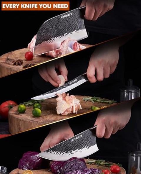 3Pcs Butcher Knife Sethand Forged Serbian Chef Knife Meat Cleaverboning Knife Meat Cutting Kitchen Set For Home Cooking Bbq Perfect For Men Women With s Box 3Pcs Butcher Knife Sethand Forged Serbian Chef Knife Meat Cleaverboning Knife Meat Cutting Kitchen Set For Home Cooking Bbq Perfect For Men Women With s Box