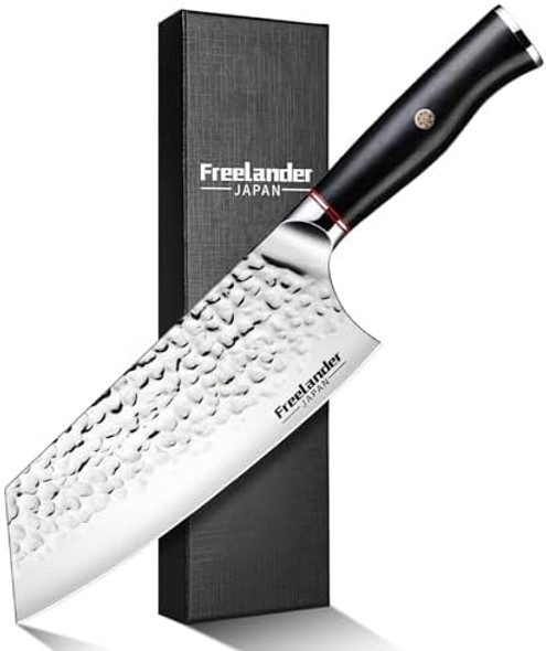 lander Chef'S Knife 7.72 Inch High Carbon Meat Cleaver Professional Japanese Stainless Steel Knife For Meat And Vegetables - Ergonomic Handle For Home And Kitchen lander Chef'S Knife 7.72 Inch High Carbon Meat Cleaver Professional Japanese Stainless Steel Knife For Meat And Vegetables - Ergonomic Handle For Home And Kitchen