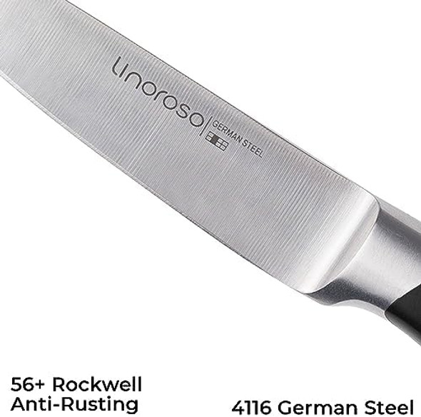 Linoroso Paring Knife 3.5 Inch Small Kitchen Knife With Elegant Box Sharp Forged German Carbon Stainless Steel Fruit Knife Full Tang Ergonomic Handle-Classic Series