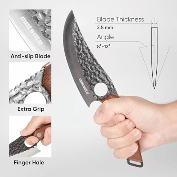 Chef Knife - Perfect Kitchen Knive. Japanese Knife For Cooking Chopping. Japanese Style Knive For Home Camping Bbq. For Balance & Control 5.8 Inch
