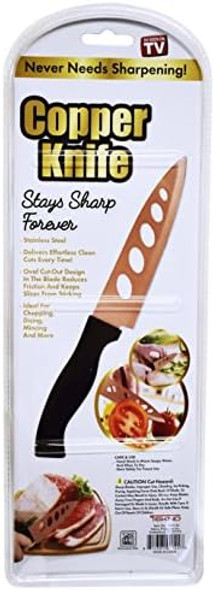 Copper Knife - 2 Pack. Never Needs Sharpening - Copper Knife Stainless Steel Stays Sharp Forever