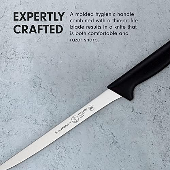 Messermeister Pro Series 8” Flexible Fillet Knife - German X50 Stainless Steel & Nsf-Approved Polyfibre Handle - 15-Degree Edge Rust Resistant & Easy To Maintain - Made In Portugal