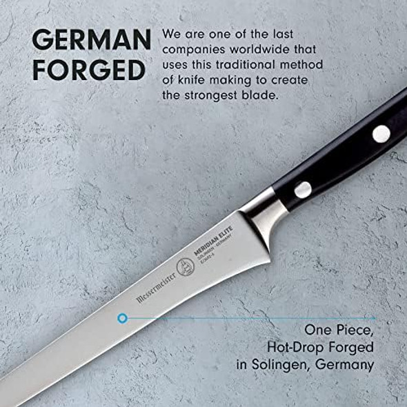 Messermeister Meridian Elite 6” Stiff Boning Knife - Fine German Steel Alloy Blade - Rust Resistant & Easy To Maintain