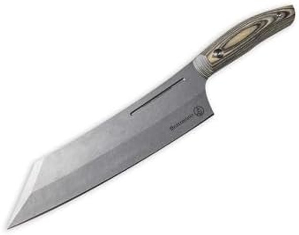 Messermeister Carbon 8” Bunka Chef’S Knife - Bohler K110 High Carbon Steel With A Ceramic Stoash Finish - Resin-Stabilized Wood Handles - Handcrafted In Maniago Italy