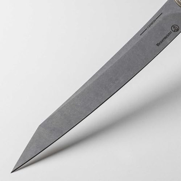 Messermeister Carbon 9” Slicer Knife - Bohler K110 High Carbon Steel With A Ceramic Stoash Finish - Resin-Stabilized Wood Handles - Handcrafted In Maniago Italy