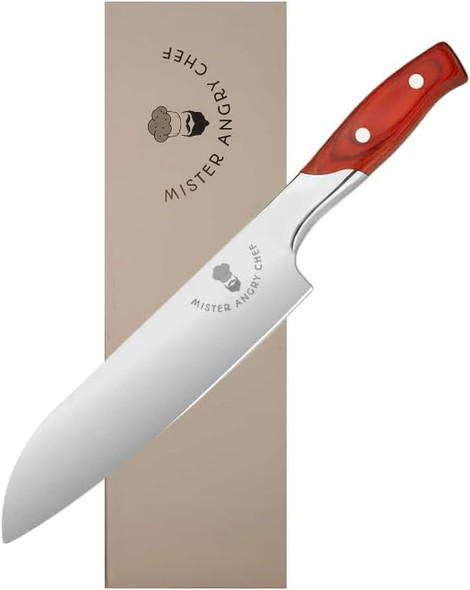 6.25 Inch Professional Style Santoku Knife Pakka Wood Handle Sharp & Durable Kitchen Knife For Everyday Use