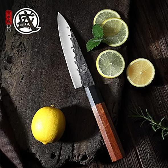 Mitsumoto Sakari Japanese Gyuto And Paring Knife Professional Hand Forged Kitchen Chef Knife