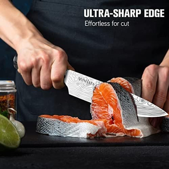 Mosfiata Save 50% Professional Chef Knife Set With German High Carbon Stainless Steel Kitchen Knife Set 3 Pcs And Magnetic Knife Block