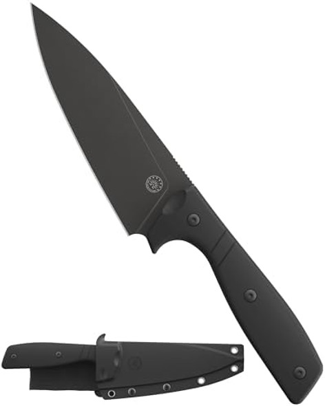 Off-Grid Knives - Sierra Chef Knife With Sandvik 14C28N Stainless Steel Kydex Sheath And Belt Clip G10 Scales Camping Bbq & Home Kitchen Use (Coyote) Off-Grid Knives - Sierra Chef Knife With Sandvik 14C28N Stainless Steel Kydex Sheath And Belt Clip G10 Scales Camping Bbq & Home Kitchen Use (Coyote)