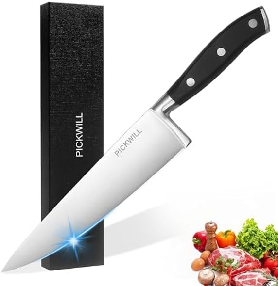 8 Inch Chef Knife And 5 Inch Kitchen Utility Knife With Sheath High Carbon Stainless Steel Ultra Sharp Chefs Knife Ergonomic Abs Handle & Box For Family And Restaurant