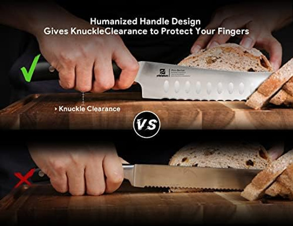 Resharpenable Bread Knife 10 Inch Multifunction Serrated Knife For Homemade Bread Razor Sharp Sourdough Slicing With Innovative Wavy Edge For Efficient Cutting Baking & Wedding s