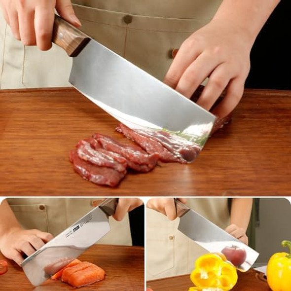 Plys Japanese Nakiri Knife Chef Knife Stainless Steel 7.2 Inch Blade For Professional And Home Kitchenideal For Chopping Vegetables And Meat