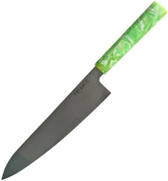 Damascus Chef Knife By Prismic Knives: Unique Colorful Handleproudly Carbon-Neutral 8-Inch Vg10 67-Layer Japanese Kitchen Knife With Sheath For Unmatched Quality & Unique Style For Every Kitchen