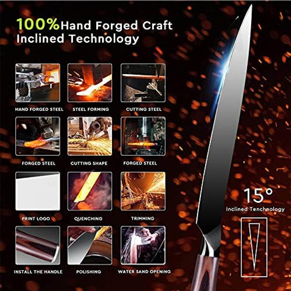 Pro Kitchen Chef’S Knife 8-Inch German High Carbon Stainless Steel Ergonomic Handle Ultra Sharp For Kitchen & Restaurant