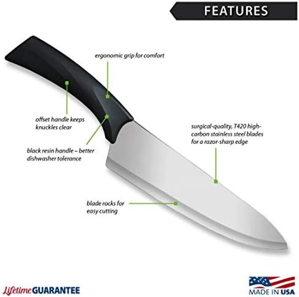 Rada Cutlery Anthem Series French Chef Knife Made In Usa Black Handle