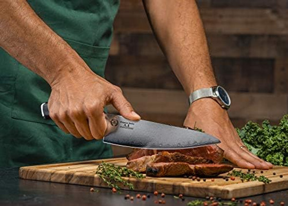 Regalia Chef Knife: Best Professional Quality Japanese Damascus Gyuto 8 Inch Aus10 Super Steel 67 Layer Razor Sharp Superb Edge Retention Stain & Corrosion Resistant Chefs Knives