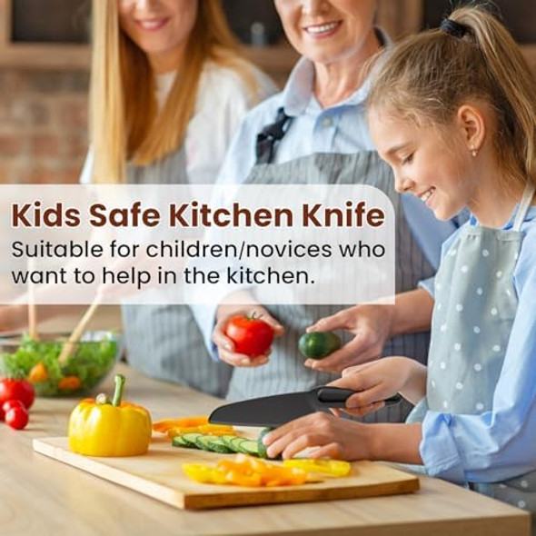 Professional Nylon Knife For Nonstick Pans #1169 Kitchen Plastic Knife Safe For Kids Straight Edge Heat-Resistant Nonstick Cutter Best For Brownies Cakes Bread And Bars 5" Blade Black