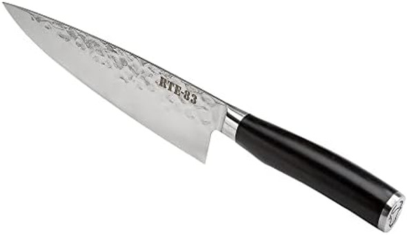 Route 83 Classic Xl Chef'S Knife Handmade Hammered German Steel Ebony Wood