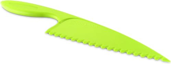 San Jamar Lettuce Knife Plastic Knife With Serrated Edge For Kitchens And Restaurants Nylon 0.5 X 4.25 X 15.5 Inches Green