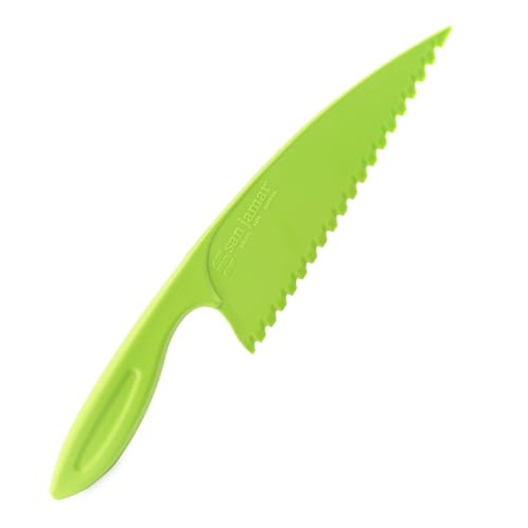 San Jamar Lettuce Knife Plastic Knife With Serrated Edge For Kitchens And Restaurants Nylon 0.5 X 4.25 X 15.5 Inches Green