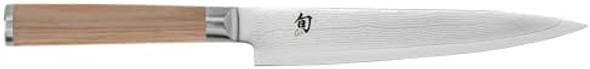 Shun Classic Blonde 6" Utility Knife Handcrafted Japanese Kitchen Knife Vg-Max Core With Damascus Stainless Steel Cladding Pakkawood Handle Precision And Sharpness For Professional And Home Chefs Shun Classic Blonde 6" Utility Knife Handcrafted Japanese Kitchen Knife Vg-Max Core With Damascus Stainless Steel Cladding Pakkawood Handle Precision And Sharpness For Professional And Home Chefs