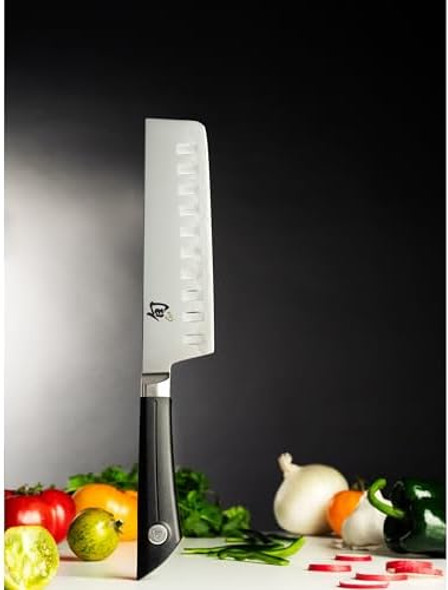 Shun Sora 6" Hollow Ground Nakiri Knife Handcrafted Japanese Vegetable Knife Vg10 Steel Edge And 420J Stainless Steel Blade Balanced Handle Slicing Tool For Professional And Home Chefs Shun Sora 6" Hollow Ground Nakiri Knife Handcrafted Japanese Vegetable Knife Vg10 Steel Edge And 420J Stainless Steel Blade Balanced Handle Slicing Tool For Professional And Home Chefs