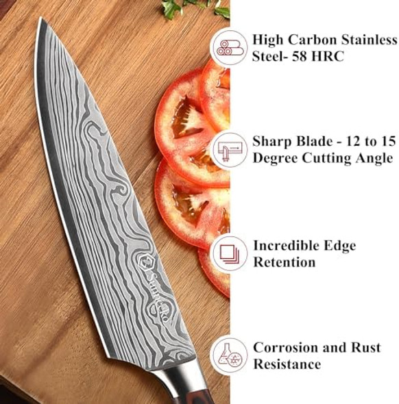 Sunnecko Chef Knife And Paring Knife