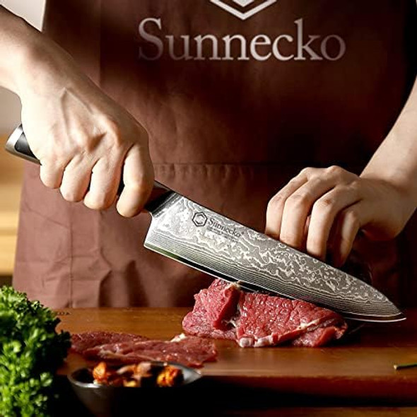 Sunnecko Chef Knife Santoku Knife And Utility Knife