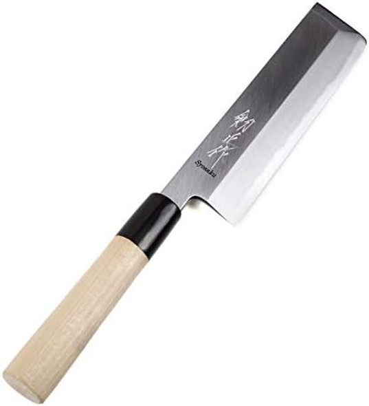 Japanese Sushi Vegetable Chef Knife Shiroko(White Stees) No.2 D-Shape Maglolia Wood Handle Edo Usuba 6.5-Inch (165Mm) Japanese Sushi Vegetable Chef Knife Shiroko(White Stees) No.2 D-Shape Maglolia Wood Handle Edo Usuba 6.5-Inch (165Mm)