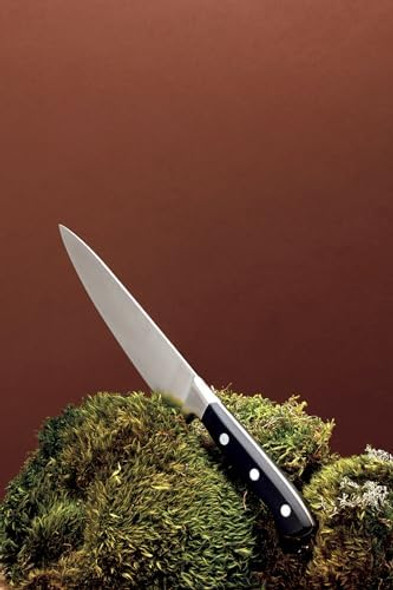 Tarrerias Bonjean Georges Stainless Steel Kitchen Knife Block Set With Paring Knife Santoku Knife Steak Knife Chefs Knife Bread Knife And Knife Block Set Of 5 Walnut