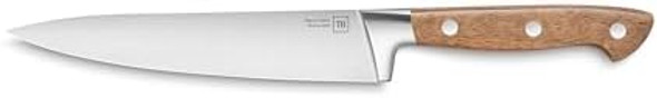 Tarrerias Bonjean Georges Stainless Steel Kitchen Knife Block Set With Paring Knife Santoku Knife Steak Knife Chefs Knife Bread Knife And Knife Block Set Of 5 Walnut