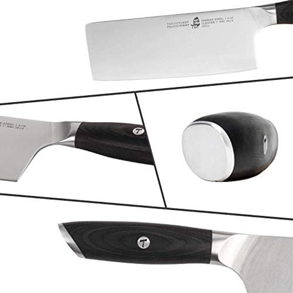 Tuo Cleaver Knife 7 Inch Meat Cleaver Chopping Knife High Carbon German Stainless Steel Ergonomic Full Tang Pakkwood Handle With Box - Falcon Series Tuo Cleaver Knife 7 Inch Meat Cleaver Chopping Knife High Carbon German Stainless Steel Ergonomic Full Tang Pakkwood Handle With Box - Falcon Series
