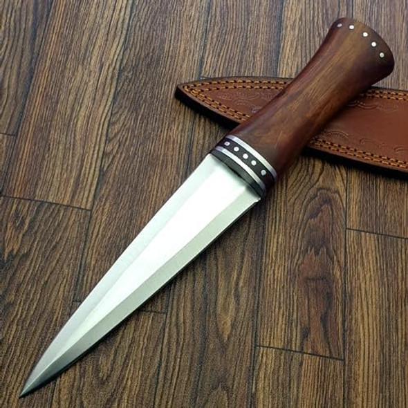 Kz-15 Handmade D2 Dagger Knife Hunting Knife Fixed Blade Knife With Sheath 13.0 Inches