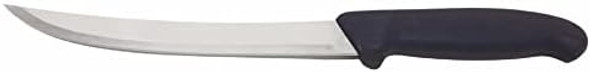 8” Black Breaking & Butcher Knife Curved - Razor Sharp Blade - Cozzini Cutlery Imports