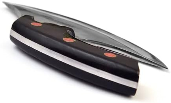 Multipurpose Alaskan Ulu Knife Vegetable Chopper And Herb/Meat Mincer Sharp Slicer D2 Steel Blade Mezzaluna Pizza Cutter Great For Anyone Who Loves To Cook
