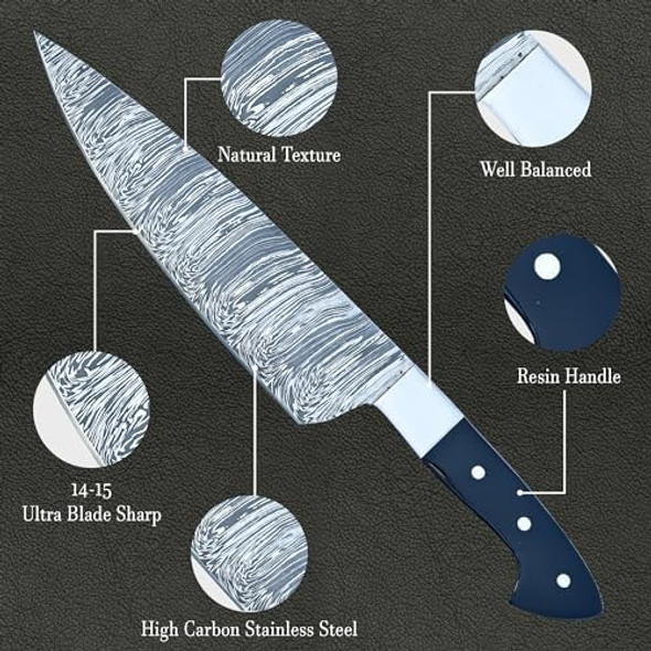 Lawa Chef Knife 8 Inch Ultra Sharp Premium Japanese Chef'S Knives Damascus Stainless Steel Knife - Kitchen Knife For Vegetables And Meat With Box