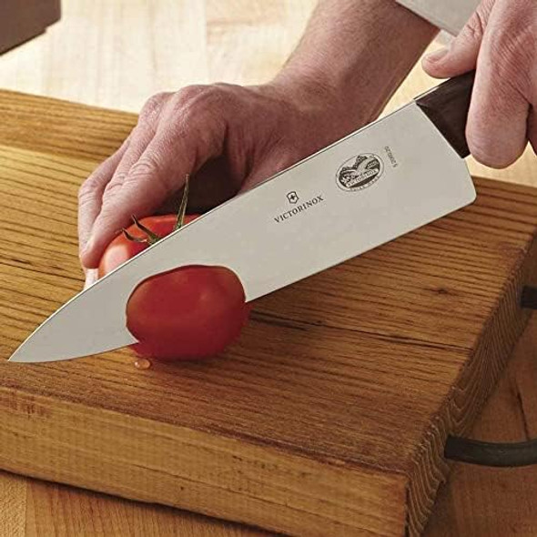 Victorinox Chef'S Knife - Kitchen Knife For Home Essentials - Cooking Knife For All Cuts Of Meat - Wooden Handle Extra Wide Blade 8"