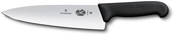 Victorinox Fibrox Pro Knife 8-Inch Chef'S Ffp 8 Inch Black & Kitcheniq 50009 Edge Grip 2-Stage Knife Sharpener Black