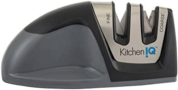 Victorinox Fibrox Pro Knife 8-Inch Chef'S Ffp 8 Inch Black & Kitcheniq 50009 Edge Grip 2-Stage Knife Sharpener Black