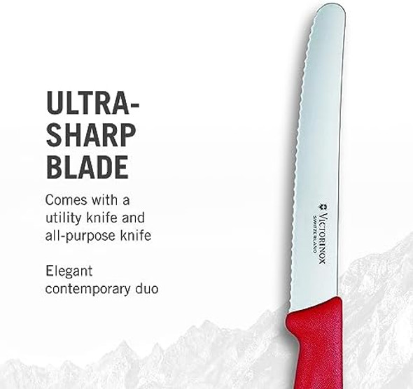 Victorinox Vic-6.7831.7601.Us1 Swiss Classic Pillow Packs 4½" Utility & 3¼" Paring Red