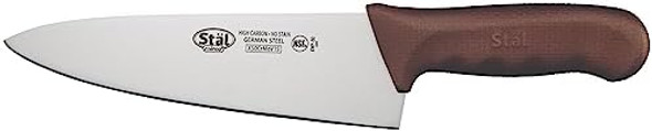 Winco 8" Commercial-Grade Chef'S Knife With German Steel Blade Brown