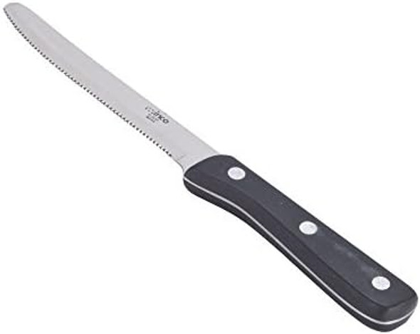 Winco K-80P Jumbo 5" Blade Round Tip Steak Knife - Dozen