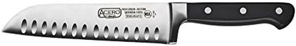 Sof-Tek 7" Santoku Knife Soft Grip Handlesilver/Black/Blue