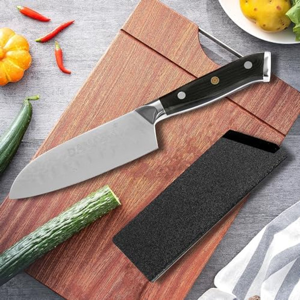 Xyj Damascus Knife5 Inch Japanese Santoku Knifeprofessional Damascus Kitchen Knife With Blade Guards Protectordamascus Vg10 Steel Japanese Chef Knivesmeat Vegetable Knives