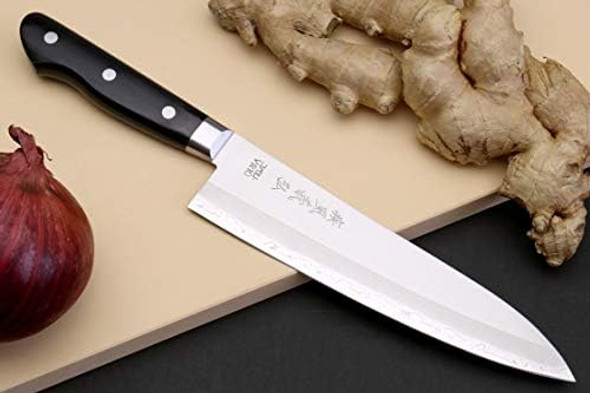 Yoshihiro Vg10 Gold Stainless Steel Japanese Knife Series (Santoku 7"(180Mm))